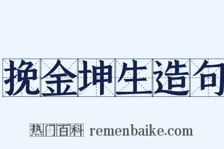 挽金坤生造句是什么意思的图片